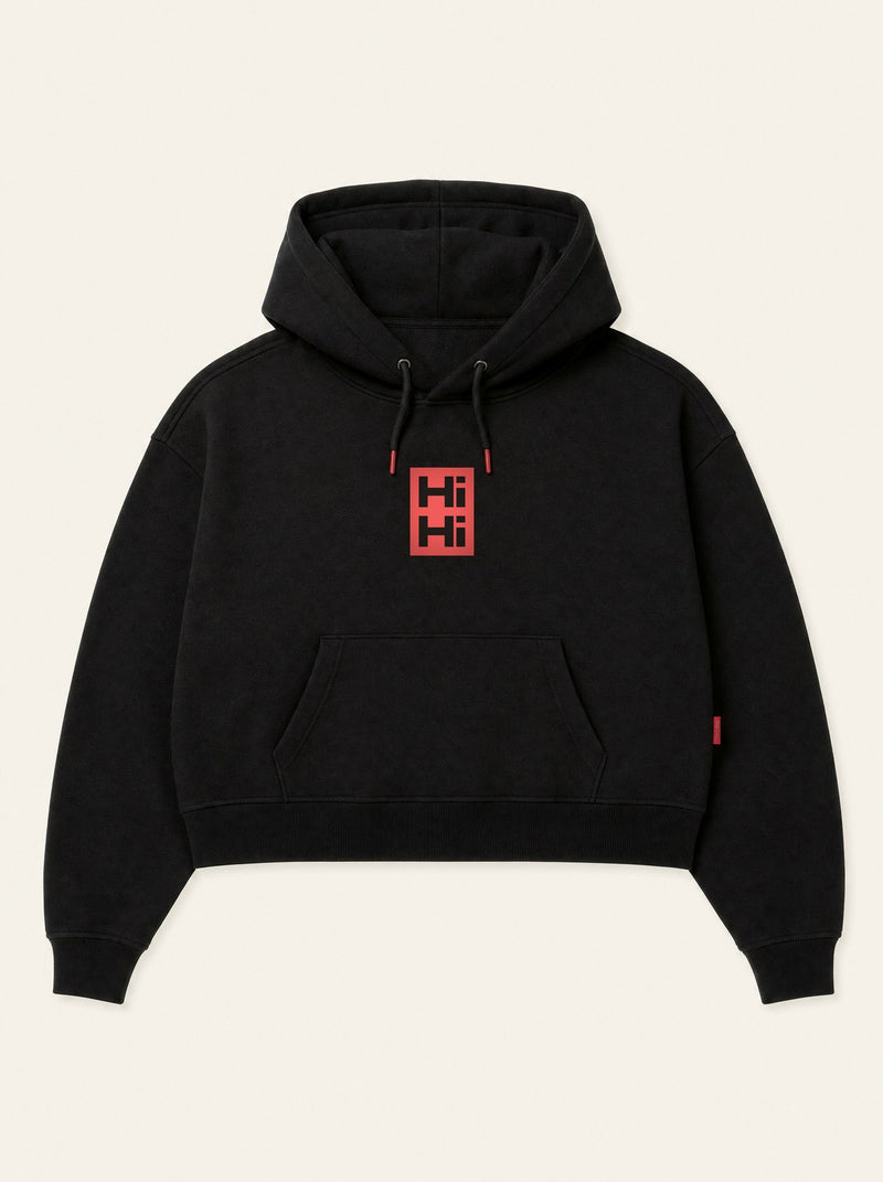 After Dark Hoodie by Da Wang HiHi, cropped and boxy