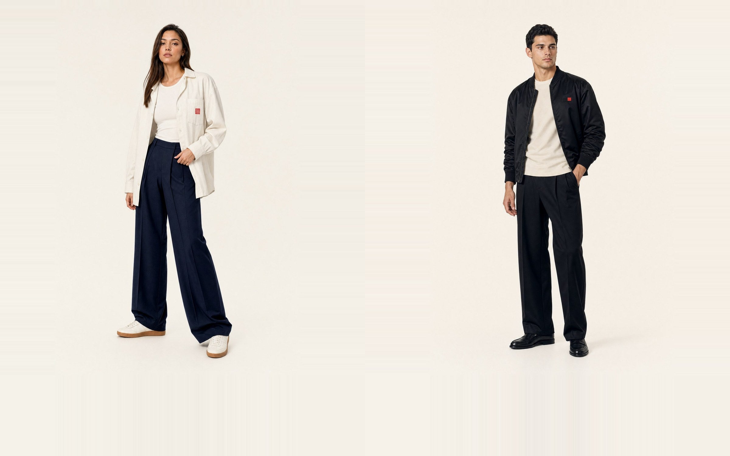 Two looks from the Spring Summer 26 campaign